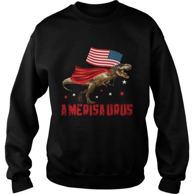 Sweatshirt T Rex Dinosaur American Flag 4th Of July TShirt