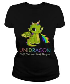 Unidragon half unicorn half unicorn LGBT ladies tee