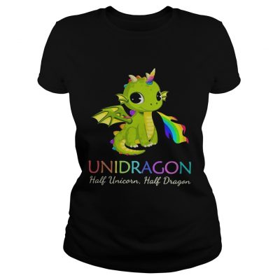 Unidragon half unicorn half unicorn LGBT ladies tee