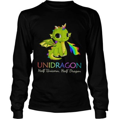 Unidragon half unicorn half unicorn LGBT longsleeve tee