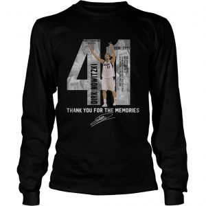 41 Dirk Nowitzki thank you for the memories longsleeve tee