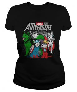 Alaskan Malamute AMvengers Marvel Endgame ladies tee