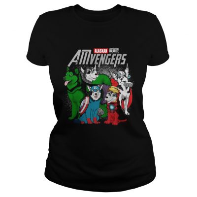 Alaskan Malamute AMvengers Marvel Endgame ladies tee