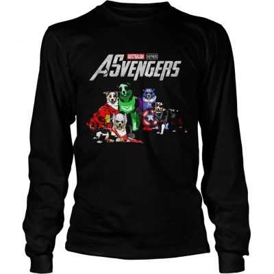 Australian Shepherd Asvengers Marvel Avengers longsleeve tee