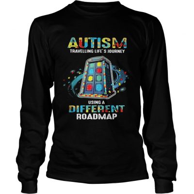 Autism Travelling Lifes Journey Using A Different Roadmap longsleeve tee