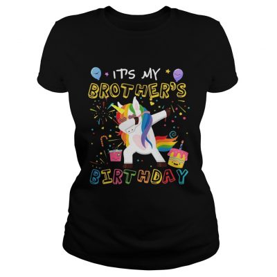 Awesome It’s My Brother’s Birthday Funny Kid ladies tee