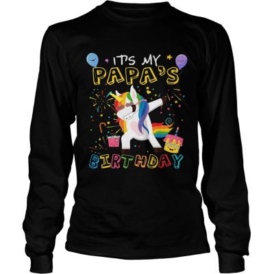 Awesome It’s My Papa’s Birthday Funny Kid longsleeve tee