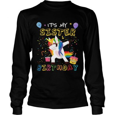 Awesome It’s My Sister’s Birthday Funny Kid longsleeve tee