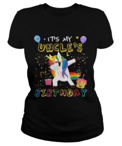 Awesome It’s My Uncle’s Birthday Funny Kid ladies tee