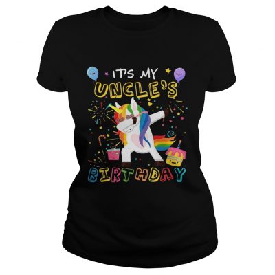 Awesome It’s My Uncle’s Birthday Funny Kid ladies tee