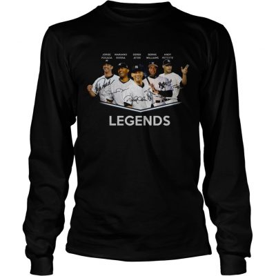 Baseball Yankees Derek Jeter Jorge Posada Mariano Rivera Andy Pettitte legends longsleeve tee