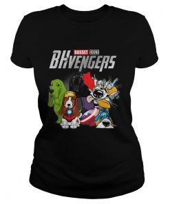 Basset Hound BHvengers Marvel Avengers ladies tee