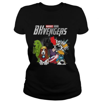 Basset Hound BHvengers Marvel Avengers ladies tee