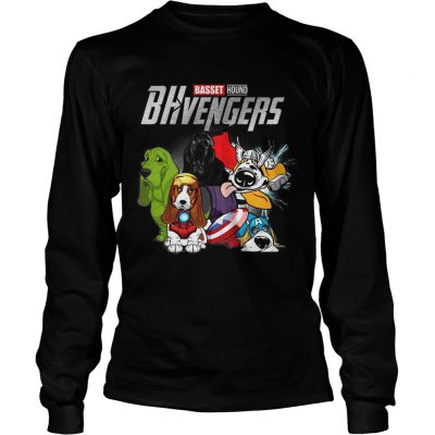 Basset Hound BHvengers Marvel Avengers longsleeve tee