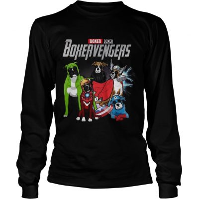 Boxer Boxervengers Marvel Avengers longsleeve tee