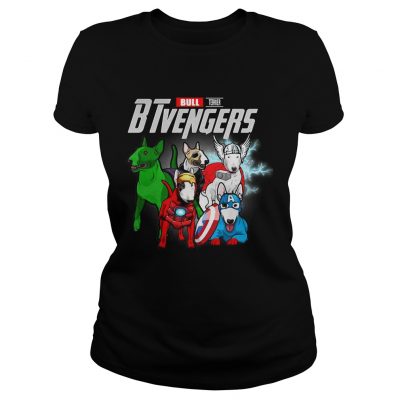 Bull Terrier BTvengers Marvel Avengers ladies tee