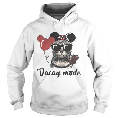 Cat with Mickey Mouse ears vacay mode hoodie