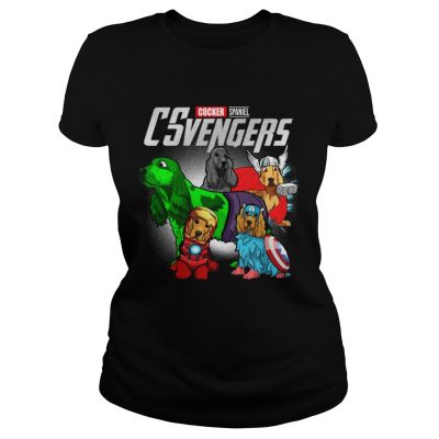 Cocker Spaniel CSvengers Marvel Avengers engame ladies tee