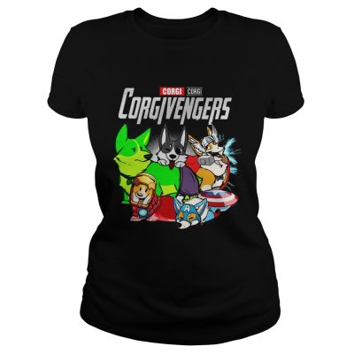 Corgi Corgivengers ladies tee