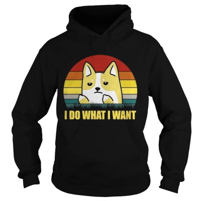 Corgi I do what I want vintage hoodie