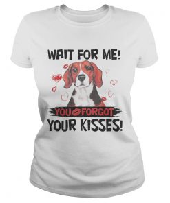 Cute Beagle Wait For Me You Forgot Your Kisses ladies tee