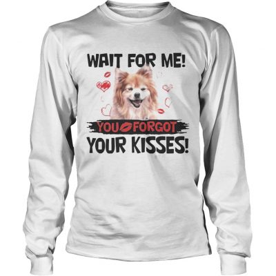 Cute Pomeranian Wait For Me You Forgot Your Kisses longsleeve tee