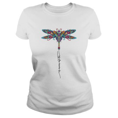 Dragonfly namaste ladies tee