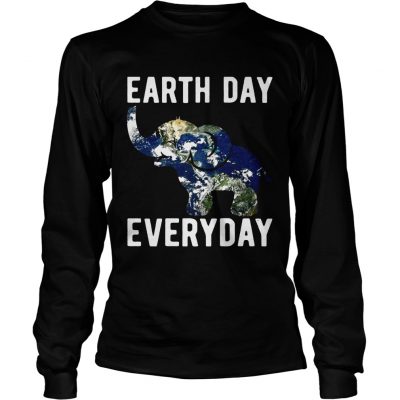 Earth Day Every Day Elephant Earth Symbol Earth Day longsleeve tee