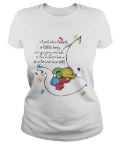 Elephant Autism And she loved a little boy very very much even more than she loved herself ladies tee