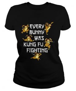 Every Bunny Was Kung Fu Fighting Funny Easters Day ladies tee