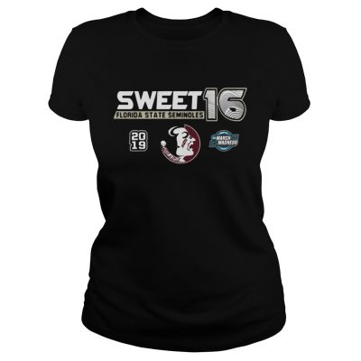 Florida State Seminoles 2019 NCAA Basketball Tournament March Madness Sweet 16 ladies tee