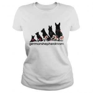 Flower dogs Germanshepherdmom ladies tee