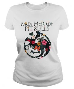 Flower mother of bitbulls ladies tee