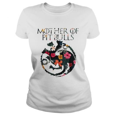 Flower mother of bitbulls ladies tee