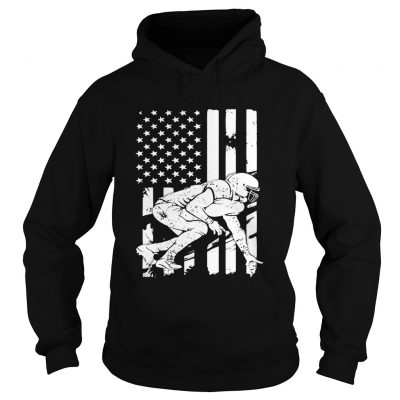 Football Player With American Flag hoodie