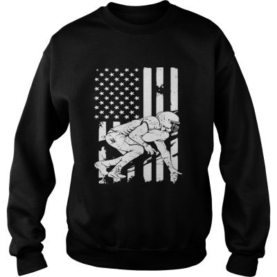 Football Player With American Flag sweatshirt