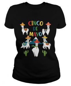 Funny Cinco De Mayo Llama Men Women ladies tee