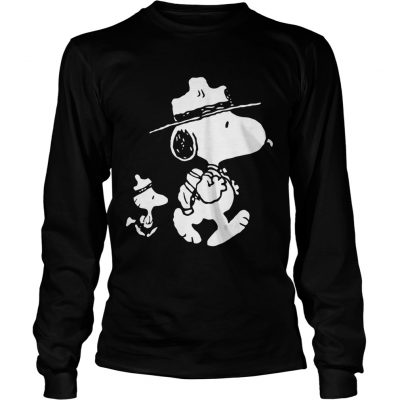 Funny Snoopy Woodstock Camping Gift longsleeve tee