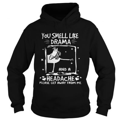 Funny horse you smell like drama and a headache please get away from me hoodie