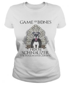 Game of Bones house Schnauzer the mailman is coming ladies tee