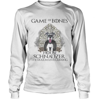 Game of Bones house Schnauzer the mailman is coming longsleeve tee