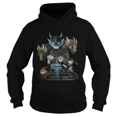 Game of Thrones Daenerys Targaryen Rhaegal and Viserion Chibi hoodie