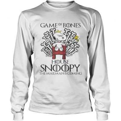 Game of bones house snoopy the mailman is coming longsleeve tee