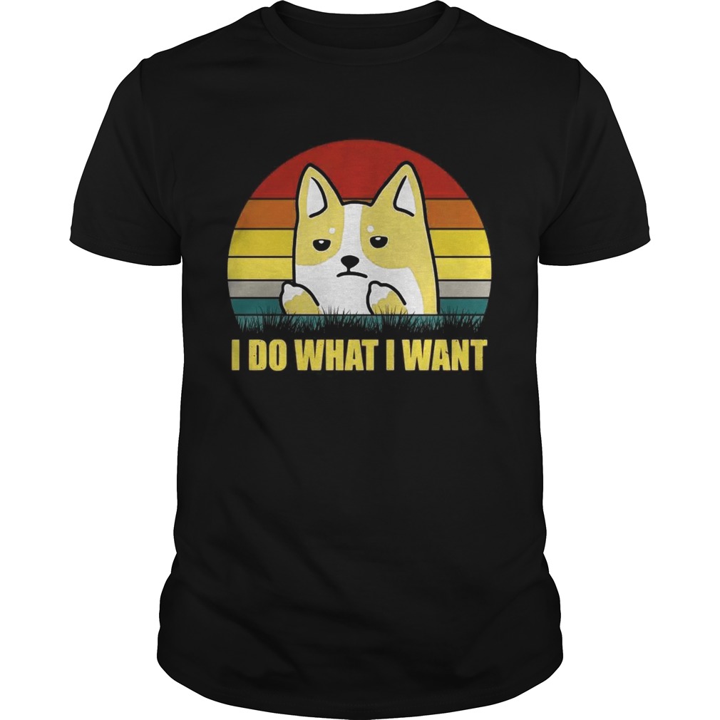 Corgi I do what I want vintage shirt