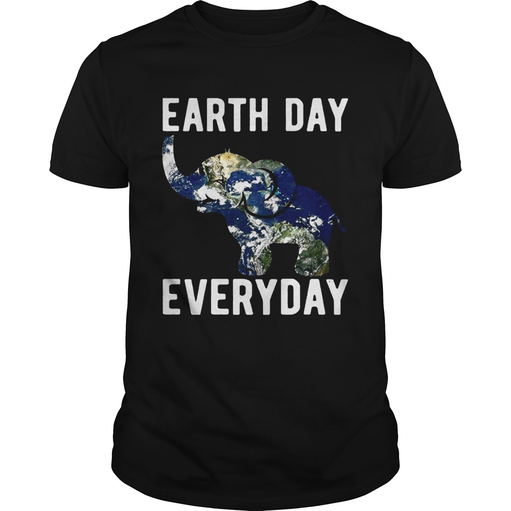 Earth Day Every Day Elephant Earth Symbol Earth Day T-shirt