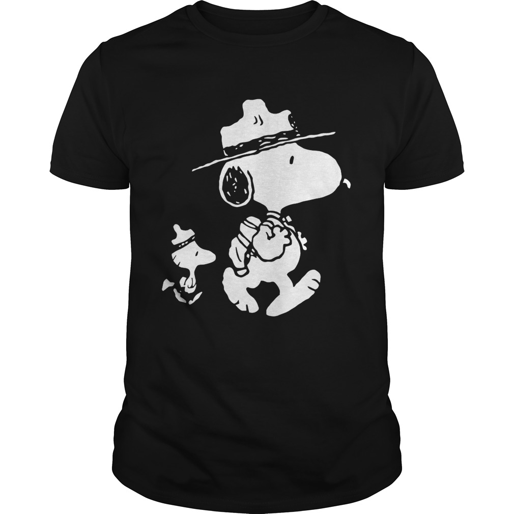 Funny Snoopy Woodstock Camping Gift tShirt