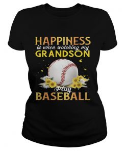 Happiness I When Watching My Grandson Play Baseball ladies tee