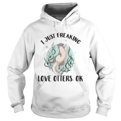 I just freaking love otters ok hoodie