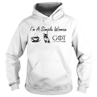 Im a simple woman love coffee cat and Game of Thrones hoodie