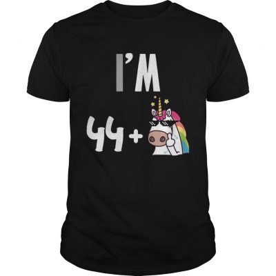 I’m 44 plus 1 middle finger Unicorn 45th Funny Birthday Unisex Shirt